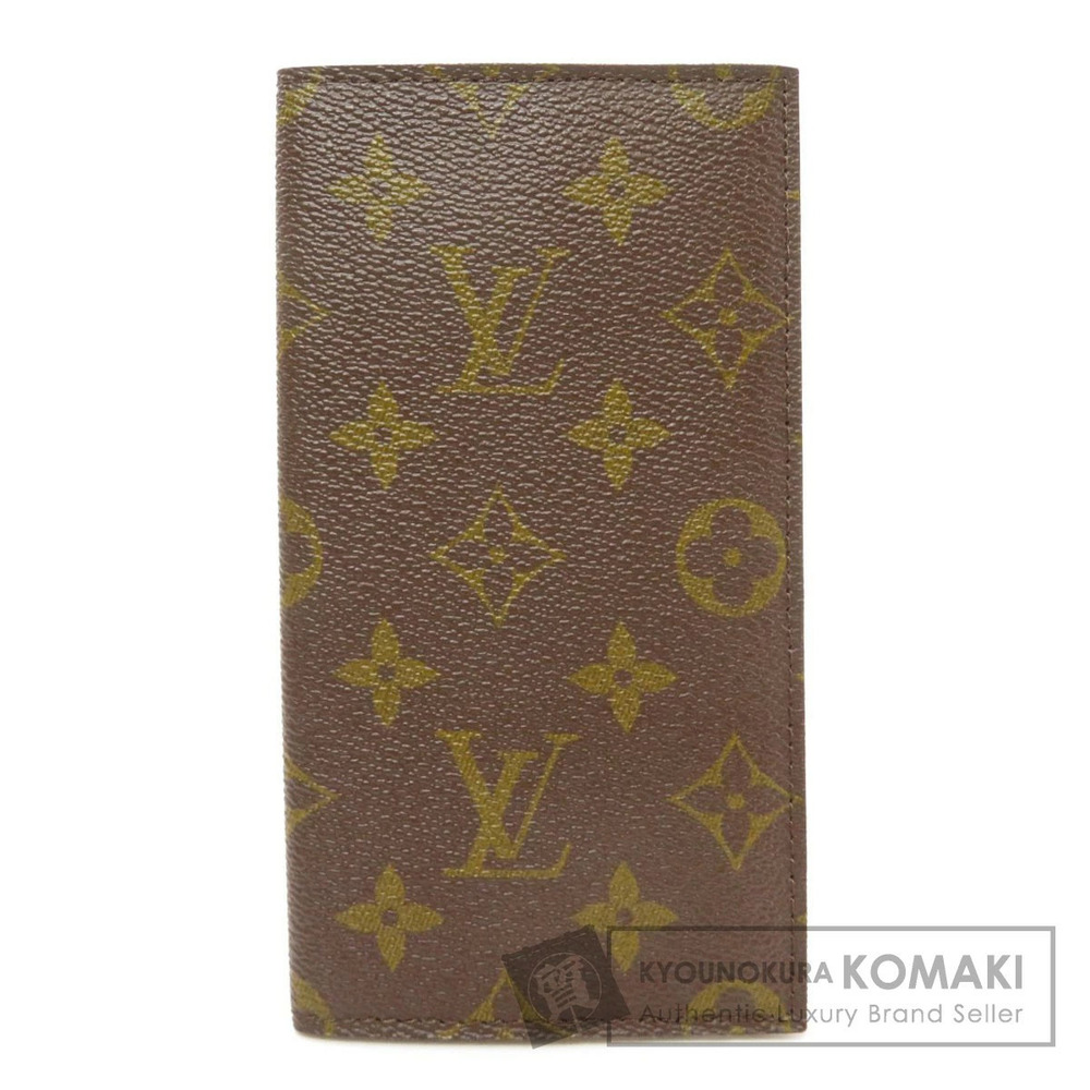Louis Vuitton Checkbook Long Wallet Coin Pocket Monogram Canvas